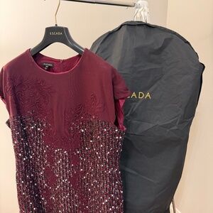 Escada Burgundy Dress